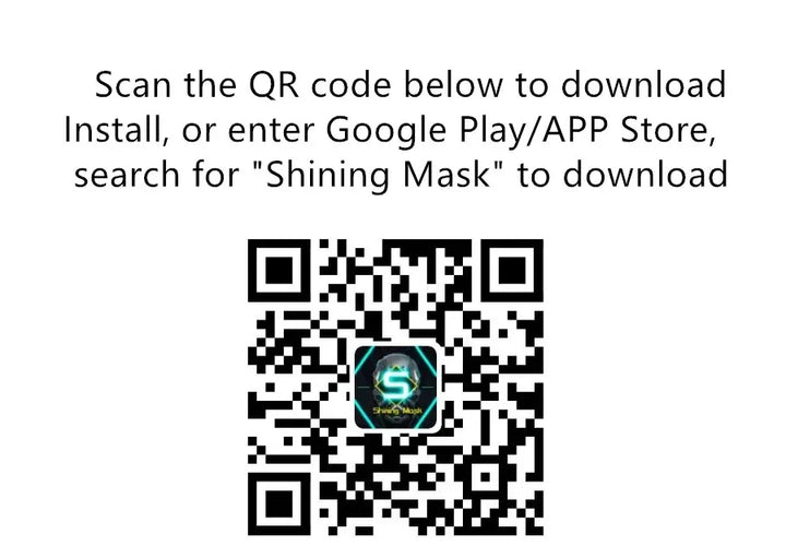 Bluetooth Programmable LED Shining Mask - Full Color Animation & DIY Display Mask