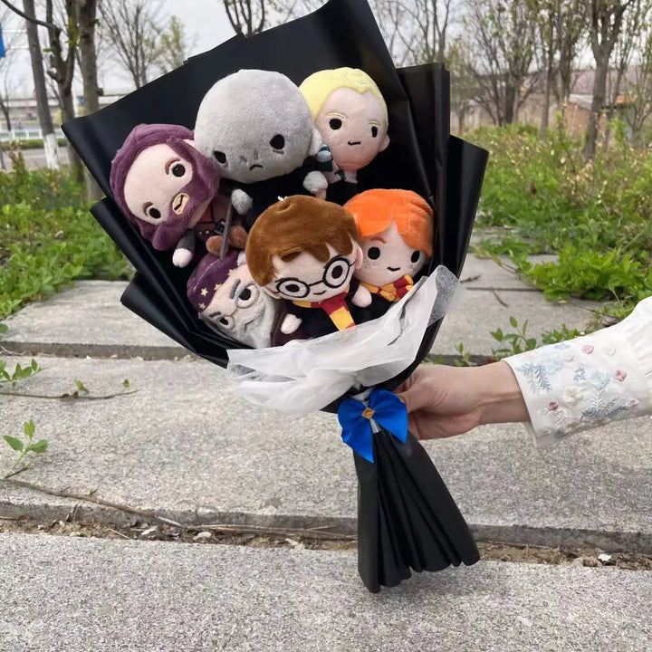 Harry Potter Hermione RON Malfoy Voldemort Plush Toys Handmade Bouquet Creative Gifts for Kids Birthday Christmas Graduation